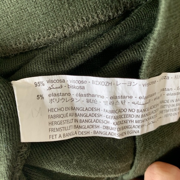 Zara Flowy Olive Green Pants - Picture 5 of 5